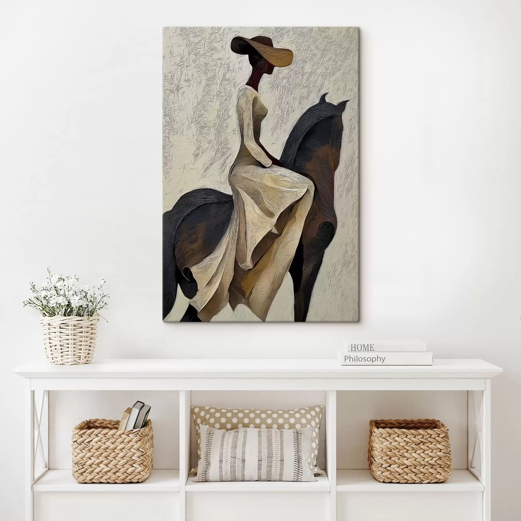  Schilderijen Vrouw op een paard s47844