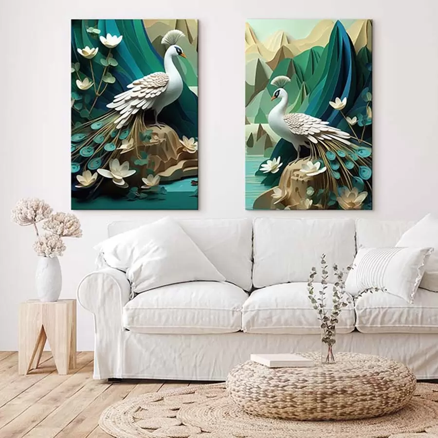  Schilderijen Prachtige pauwen m30020