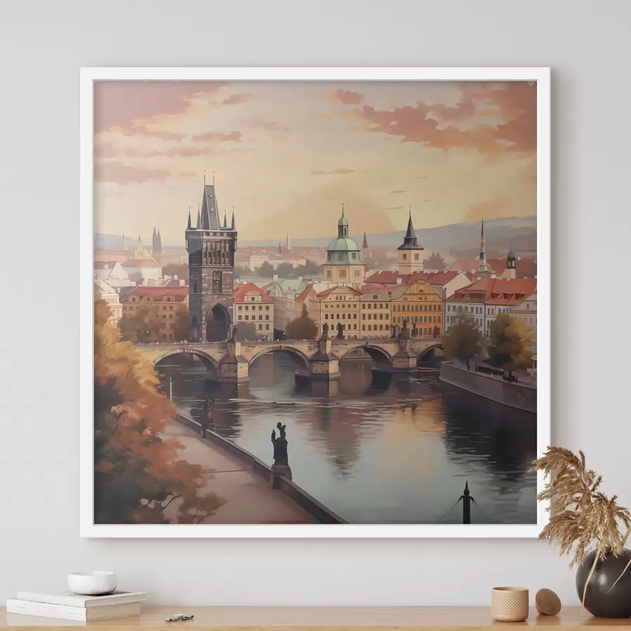 Fotobehang Uitzicht op Praag, Tsjechië f47897