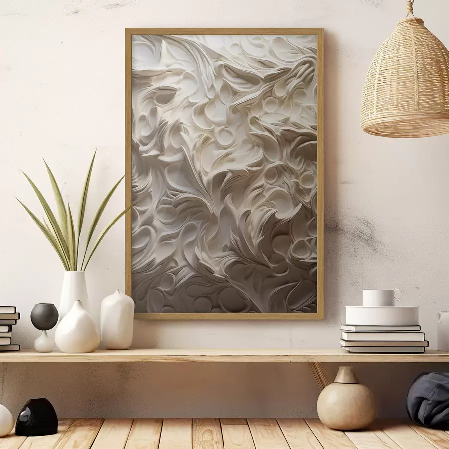 Fotobehang Prachtige patronen, imitatiebeeldhouwwerk f47902