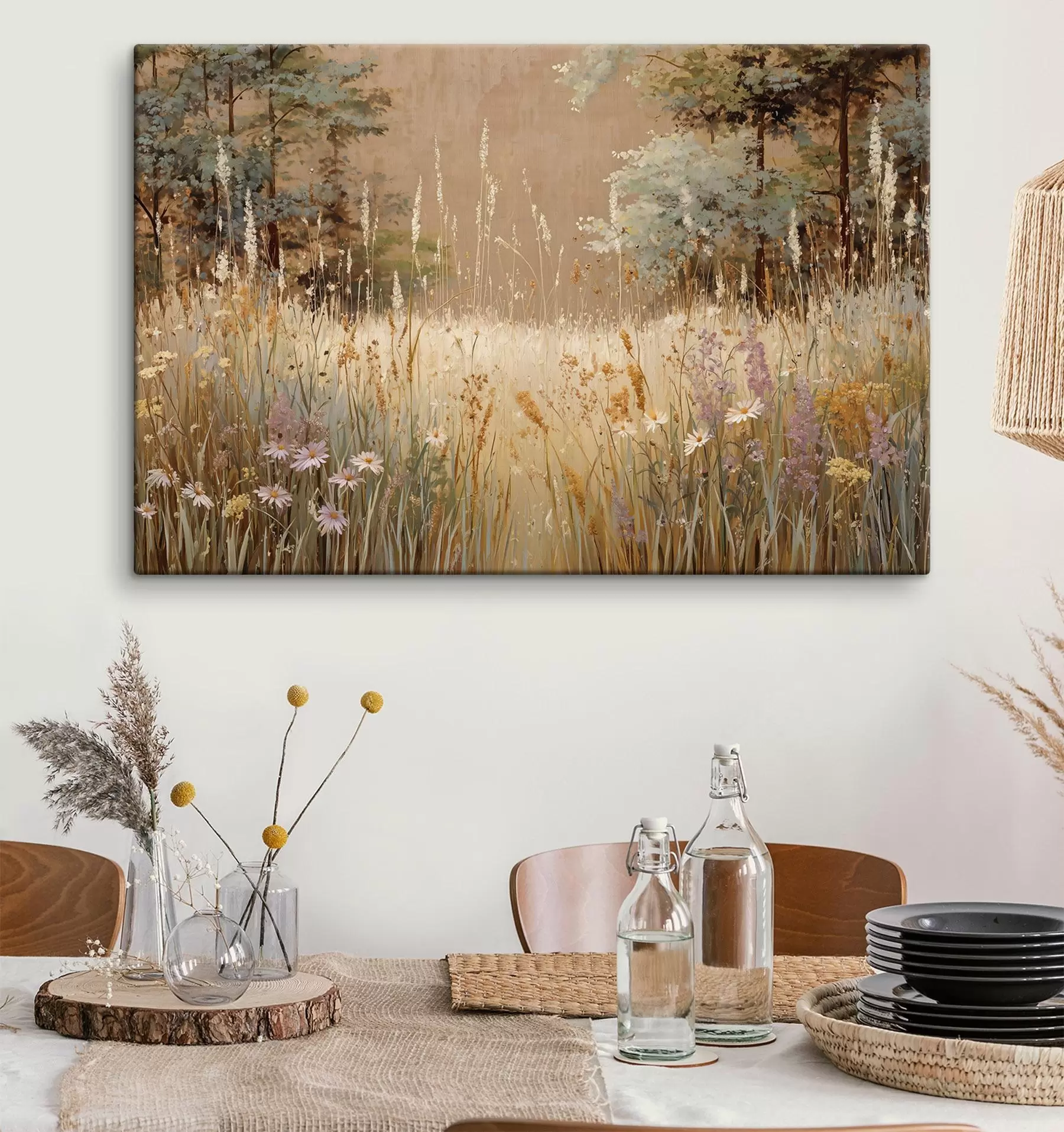 Fotobehang Wilde bloemen op een gazon s47887