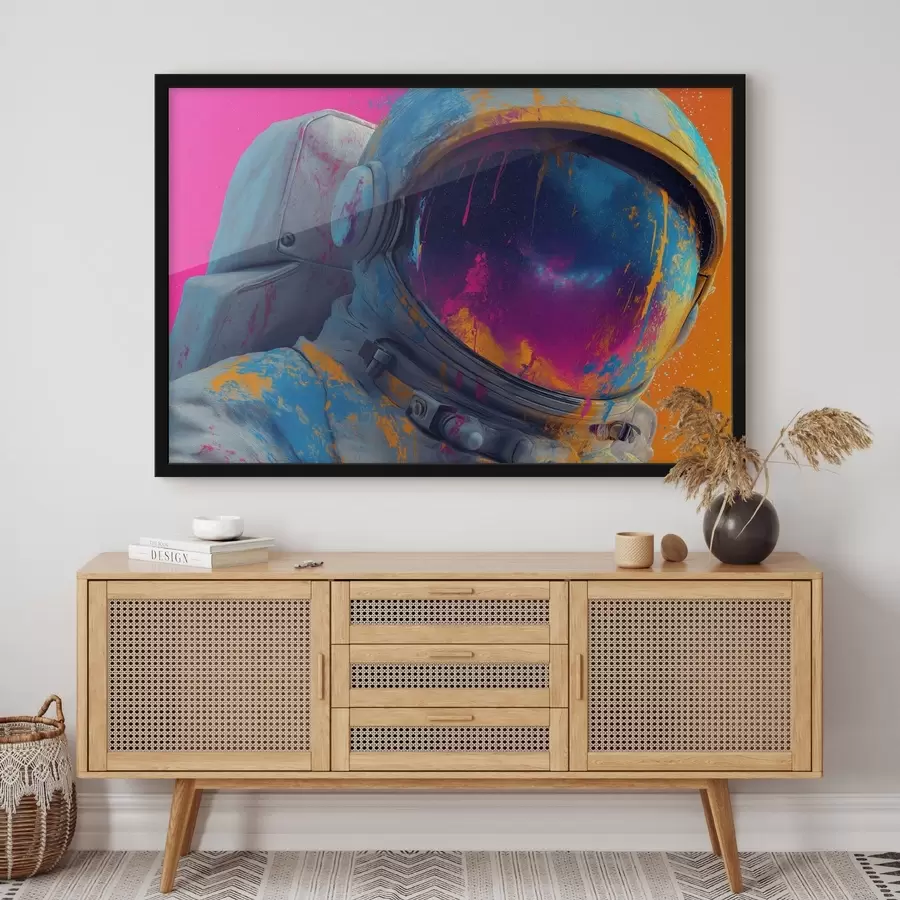 Fotobehang Astronaut met een heldere helm f47905