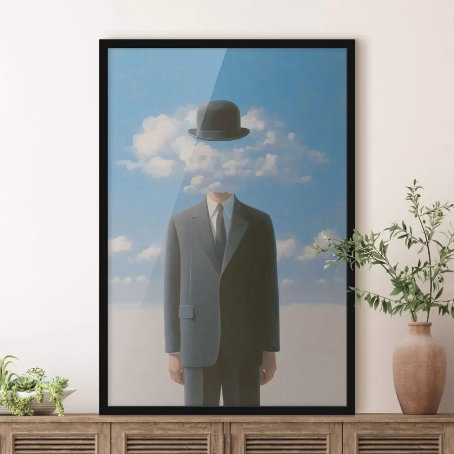 Fotobehang Man met wolken f47906