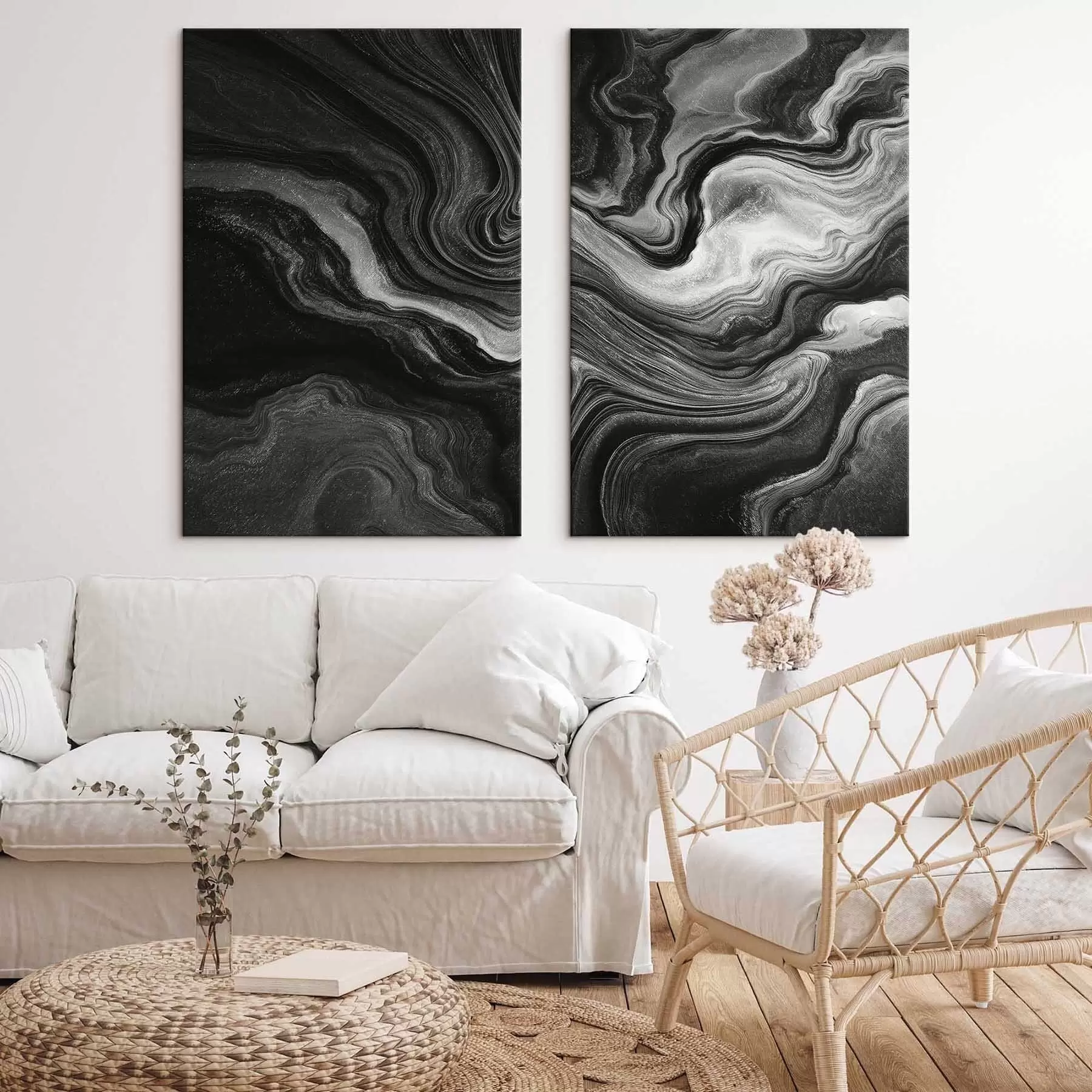  Schilderijen Abstracte vlekken, vloeiend m30045