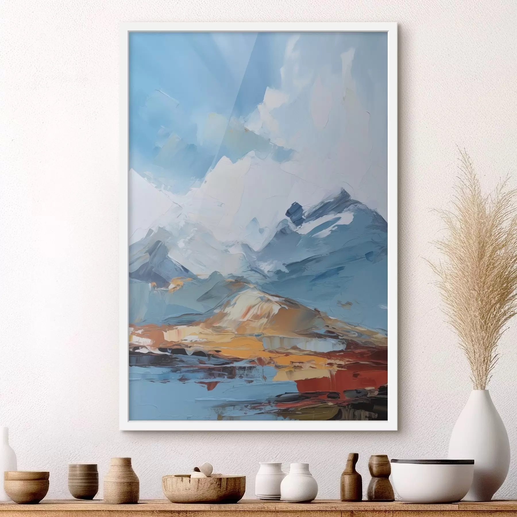 Fotobehang Bergen imitatieschilderij f48045