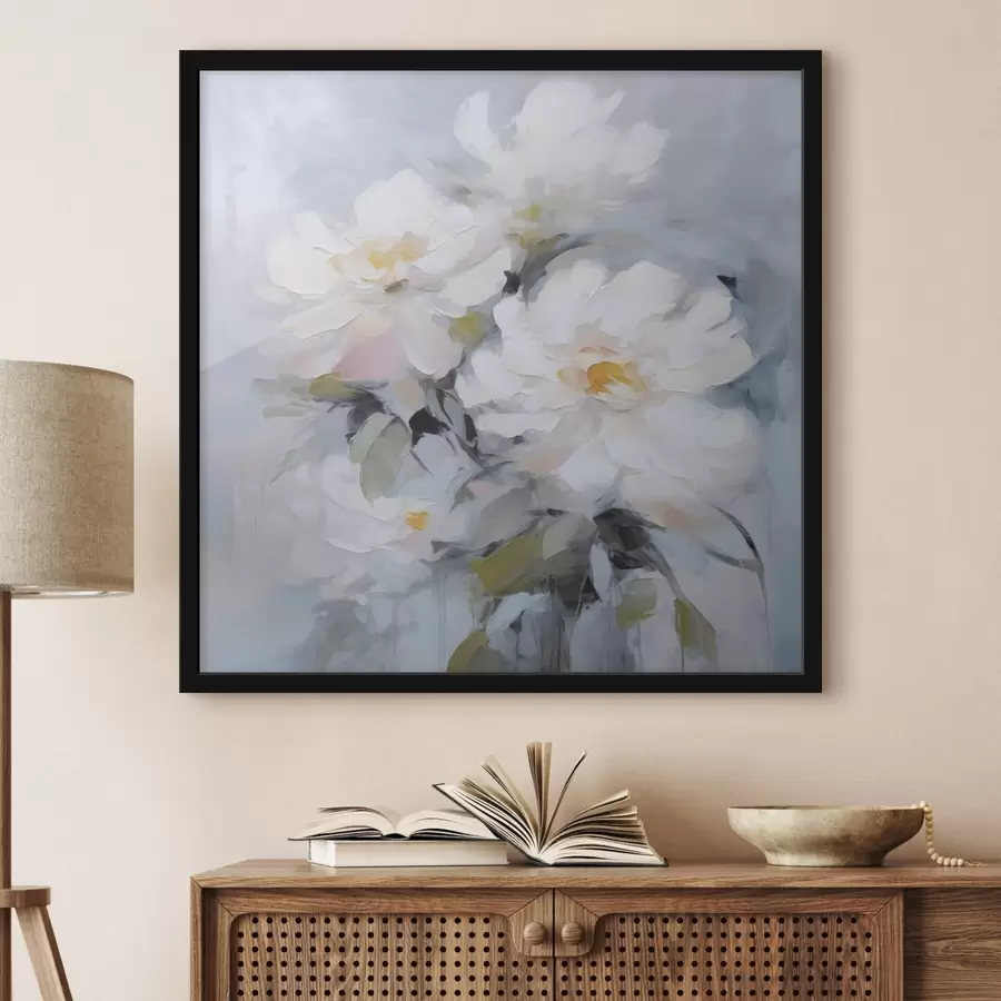 Fotobehang Bloemen imitatieschilderij f48047