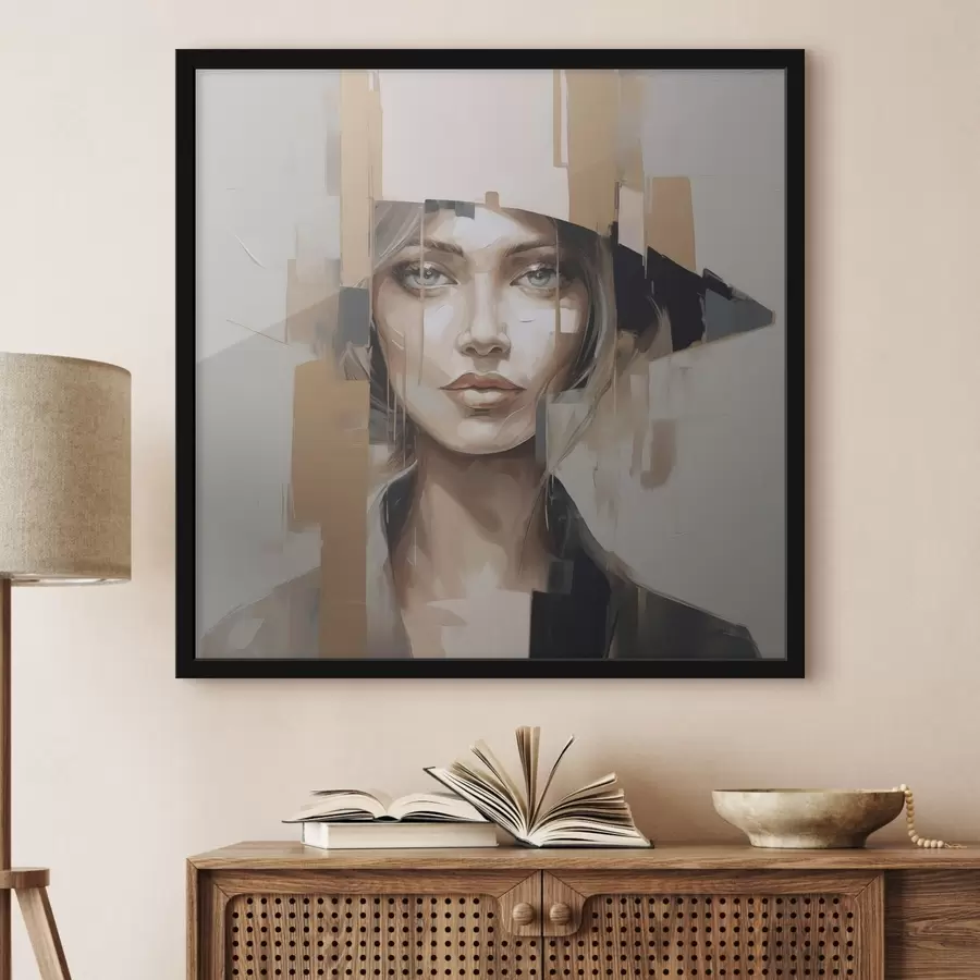 Fotobehang Abstract portret van een meisje f48050