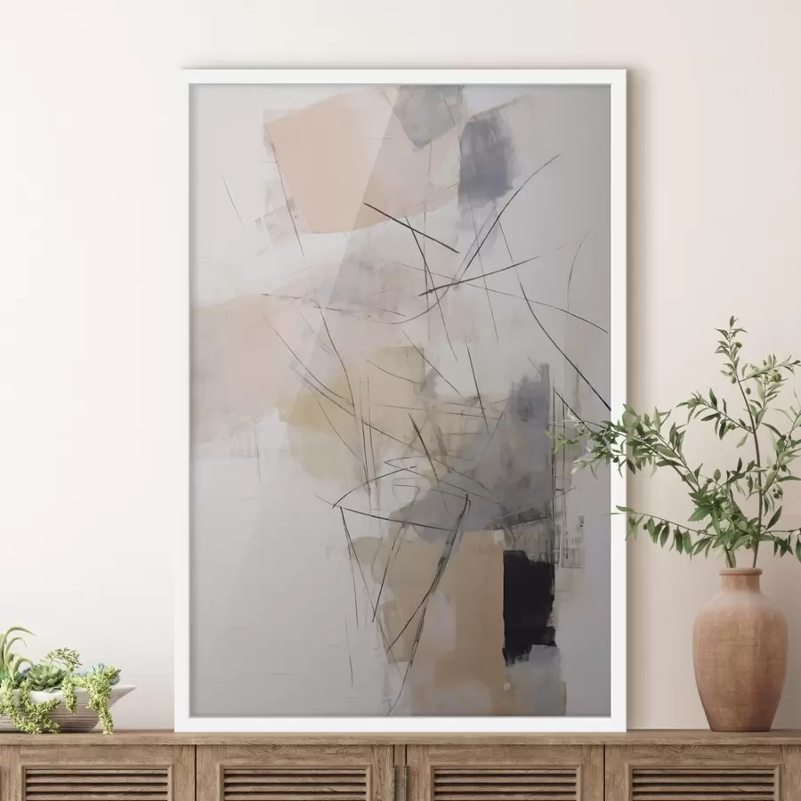 Fotobehang Chaotische moderne abstractie f48055