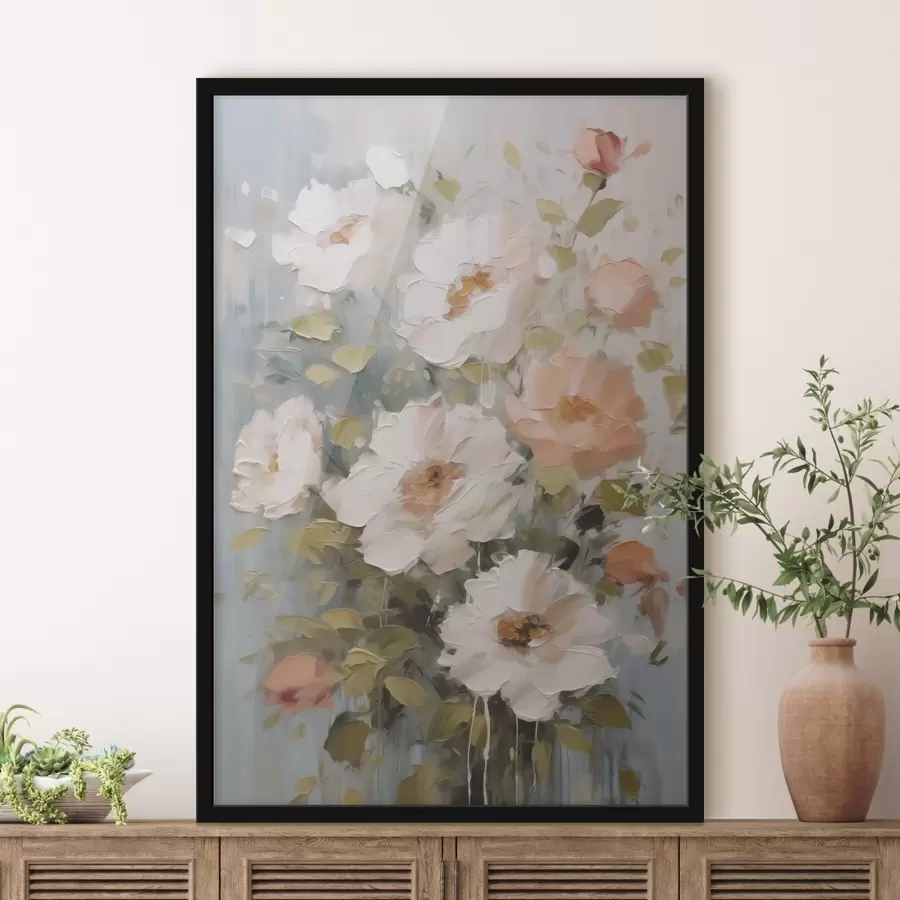 Fotobehang Een boeket bloemen imitatie van schilderij f48056