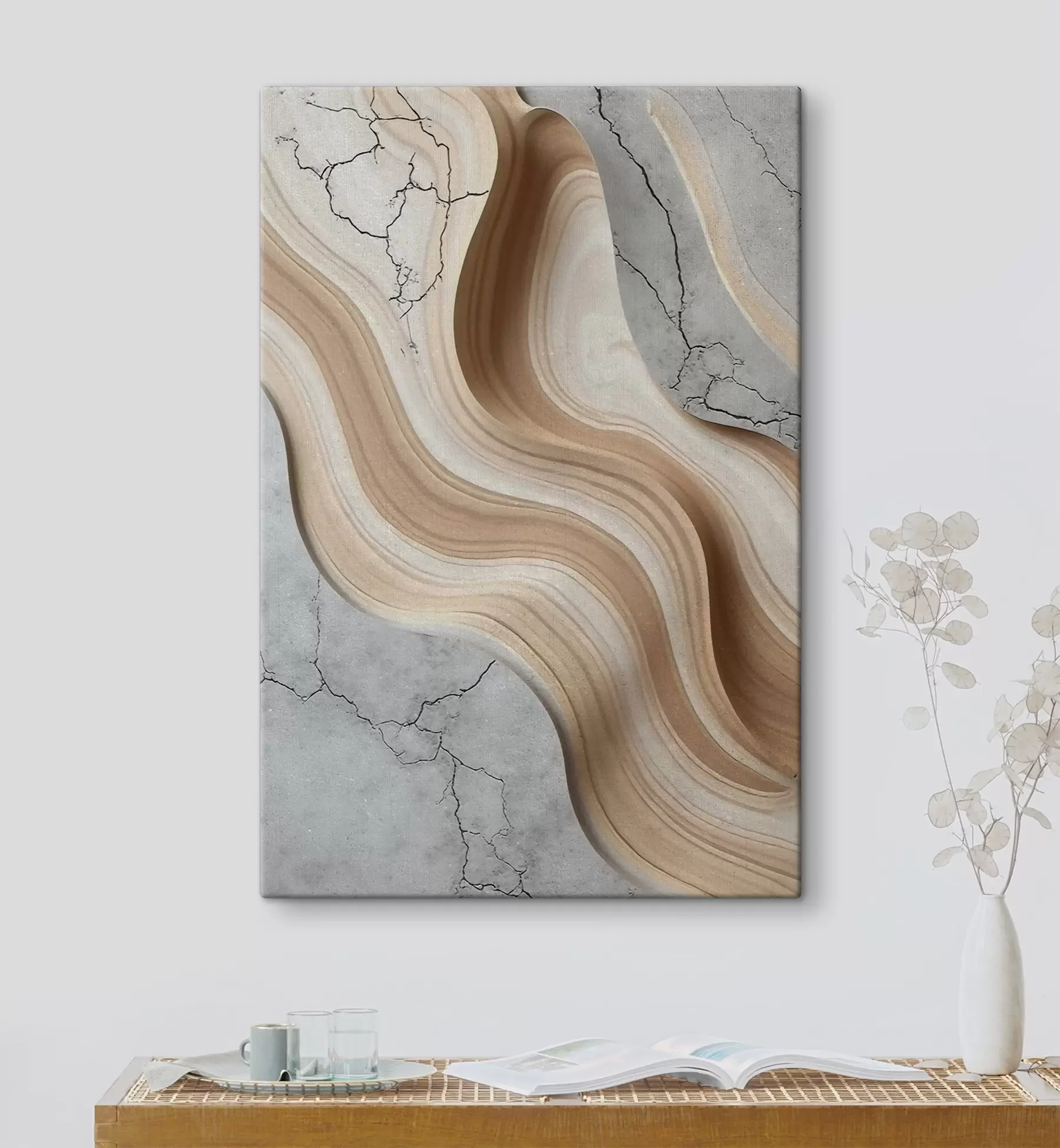  Schilderijen Hout en licht beton, imitatie s48104