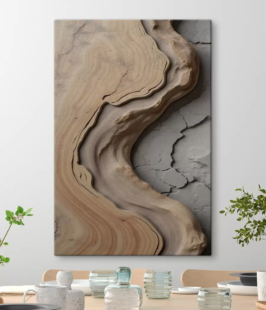  Schilderijen Hout en beton, imitatie s48105