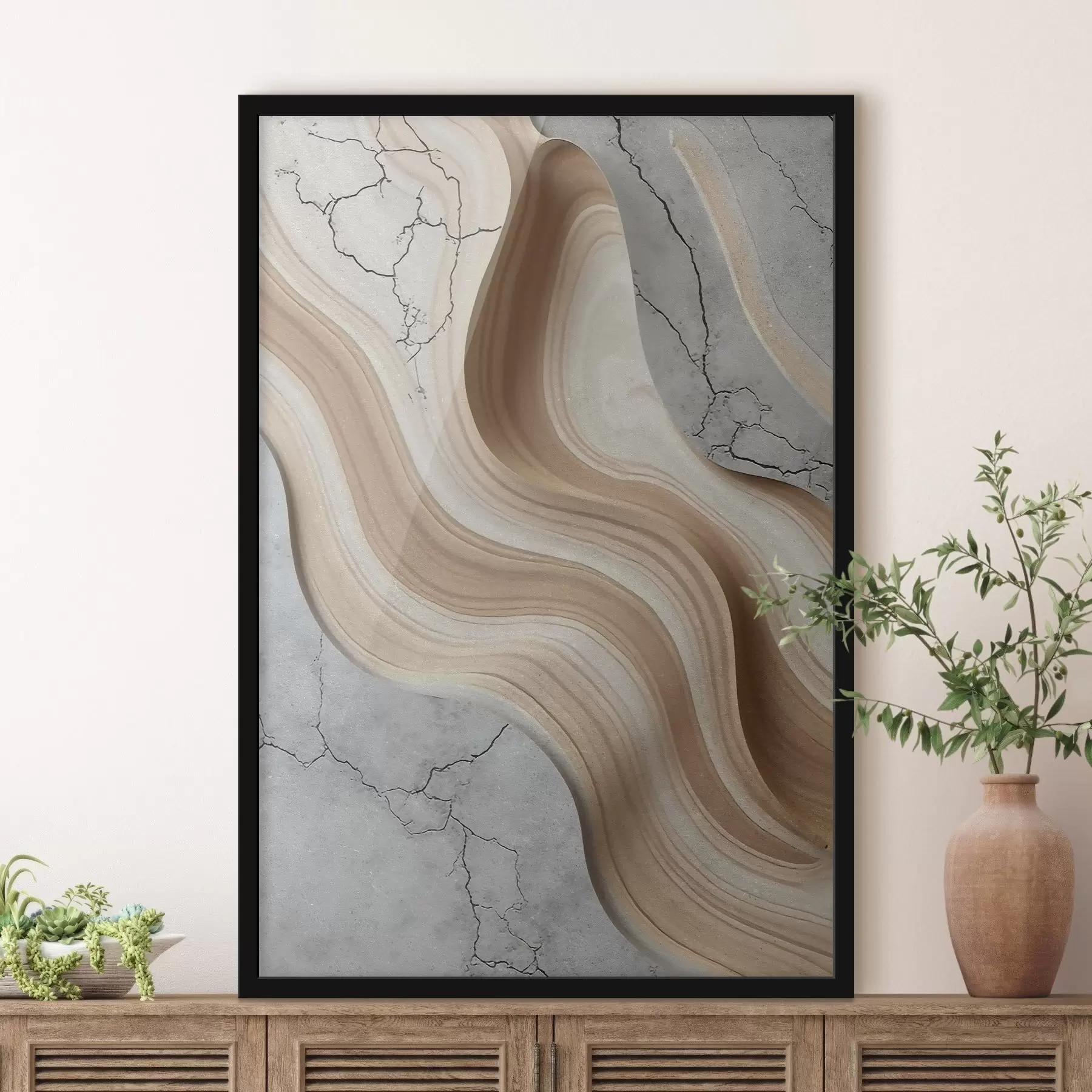 Fotobehang Hout en licht beton, imitatie f48104