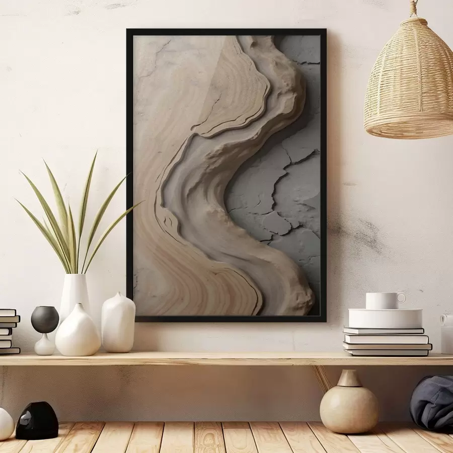 Fotobehang Hout en beton, imitatie f48105