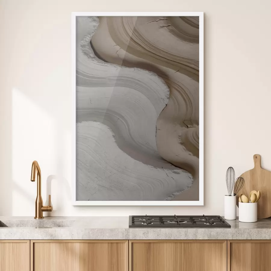 Fotobehang Lichte en beige lijstwerk f48107