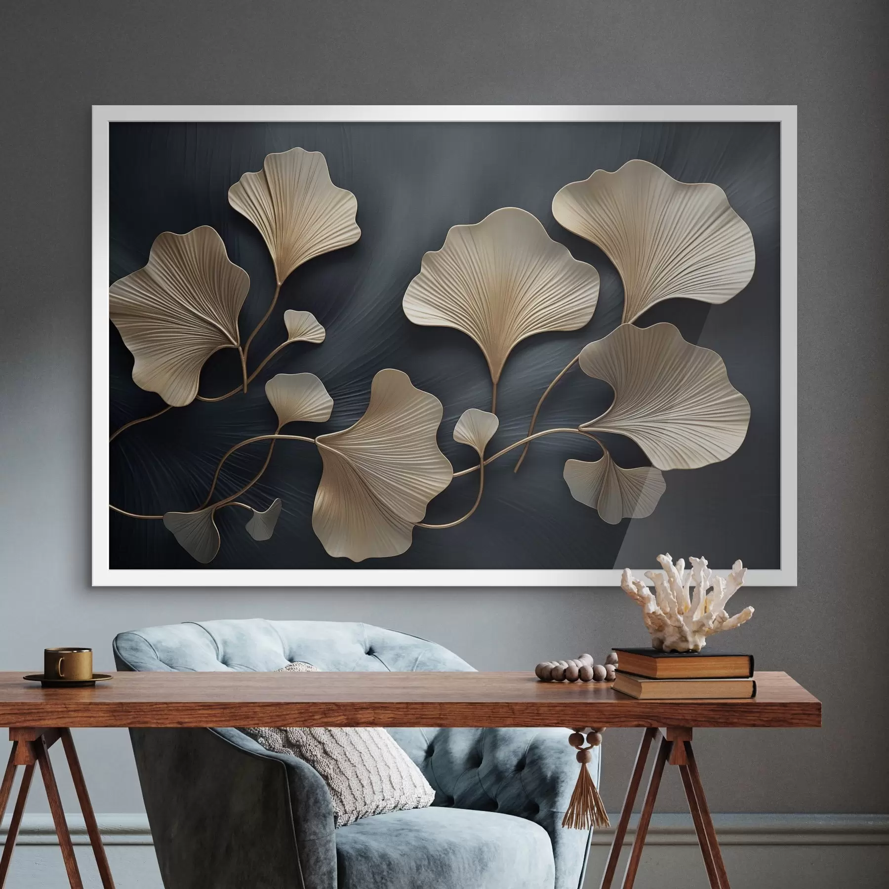 Fotobehang Ginkgobladeren f48109