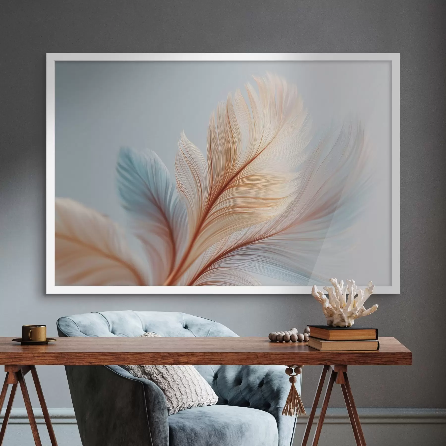 Fotobehang Veelkleurige veren f48110