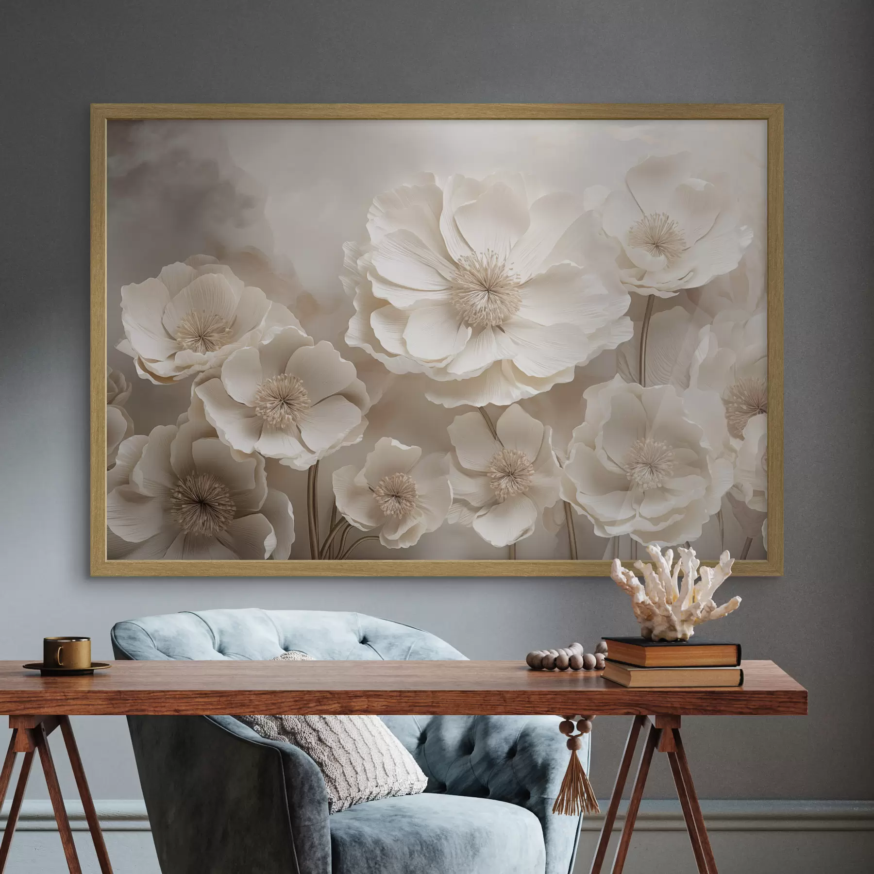 Fotobehang Grote bloemen f48111