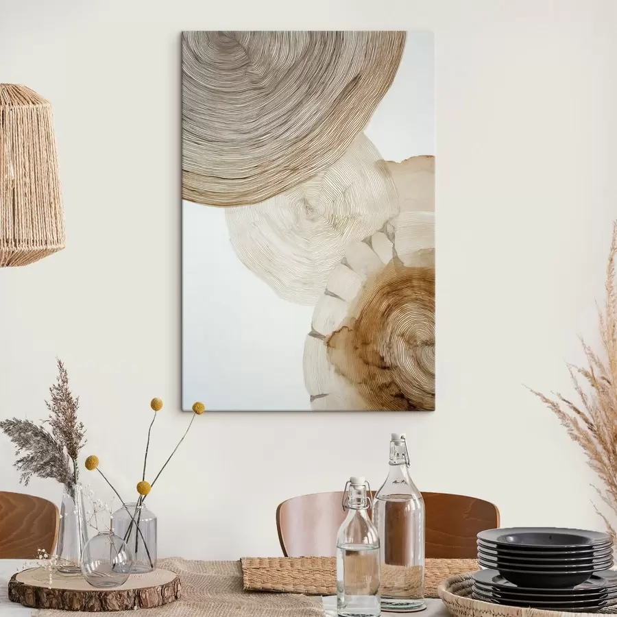  Schilderijen abstracte jaarlijkse boomringen s47933