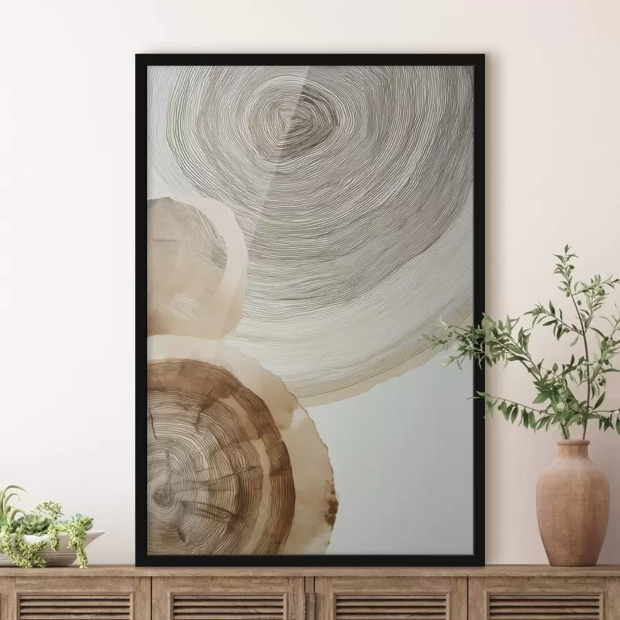 Fotobehang abstracte jaarlijkse boomringen f47934