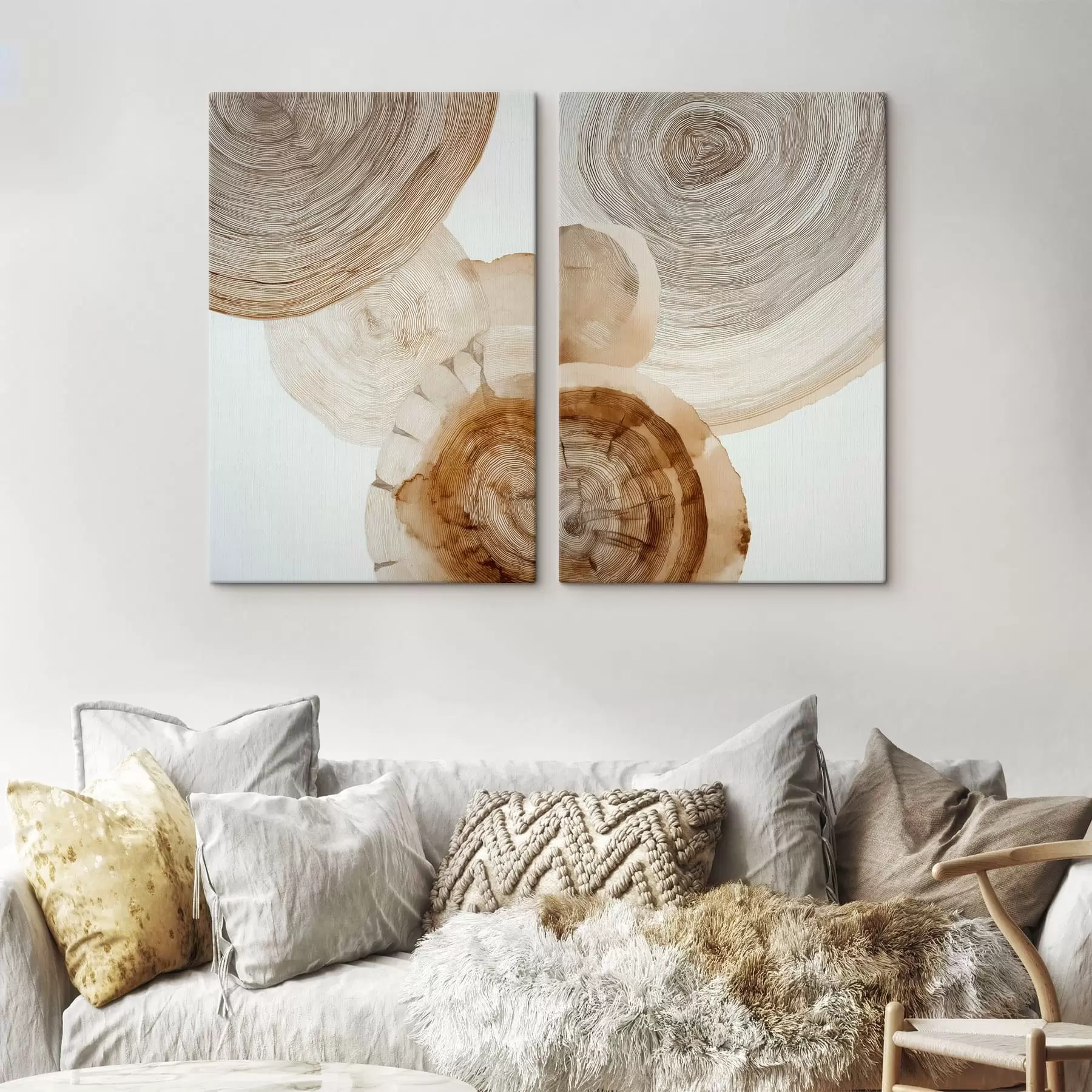 Fotobehang abstracte jaarlijkse boomringen m30089