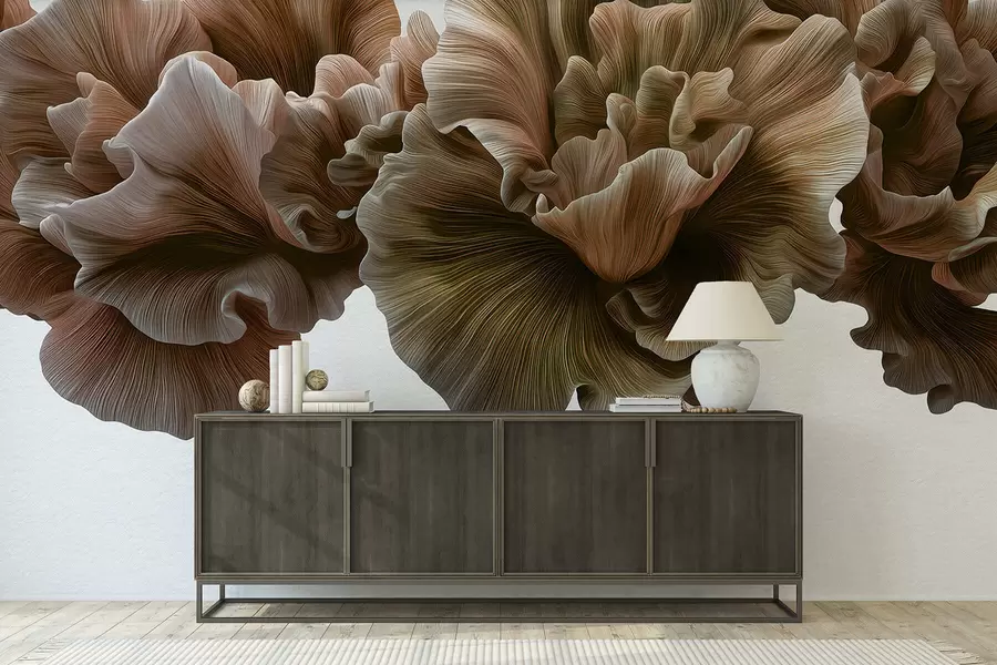 Fotobehang Weelderige rondingen van bloemblaadjes w05249v1