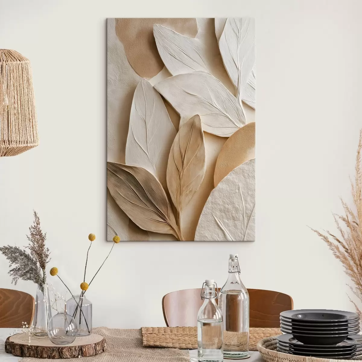  Schilderijen Abstracte bladeren s48123