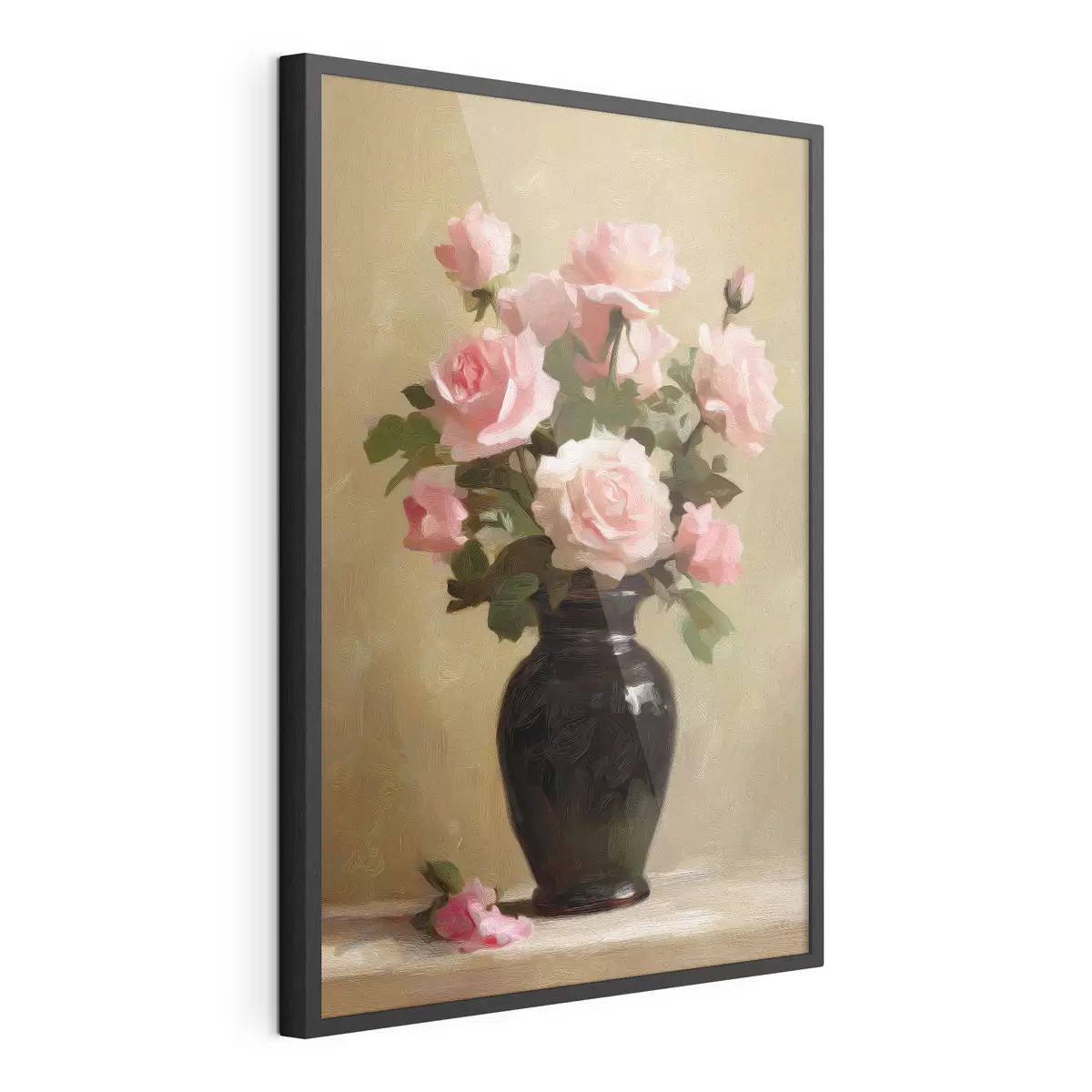 Poster Vaas met rozen f48125