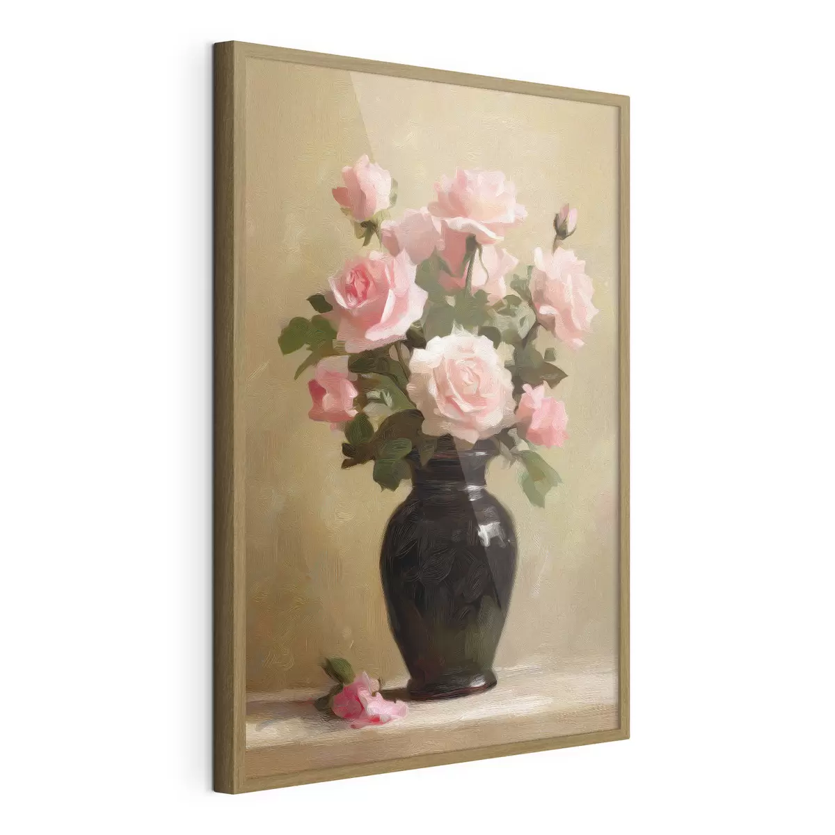 Poster Vaas met rozen f48125
