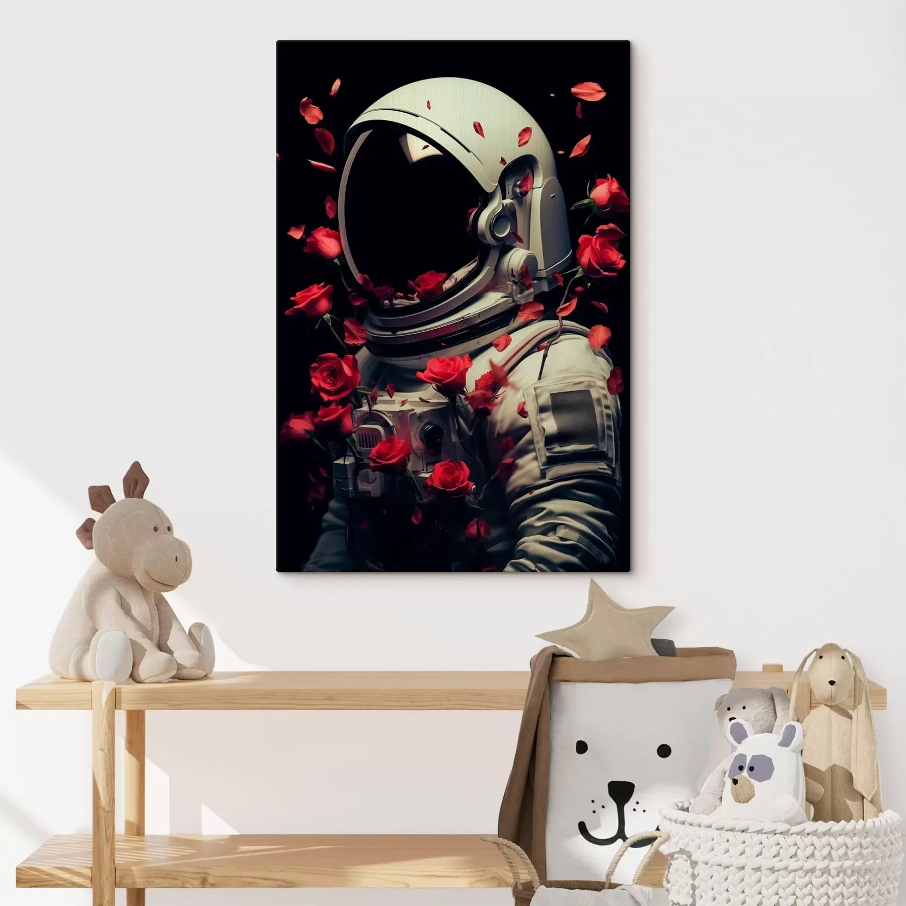  Schilderijen surrealistisch portret van astronaut in wit ruimtepak s48113