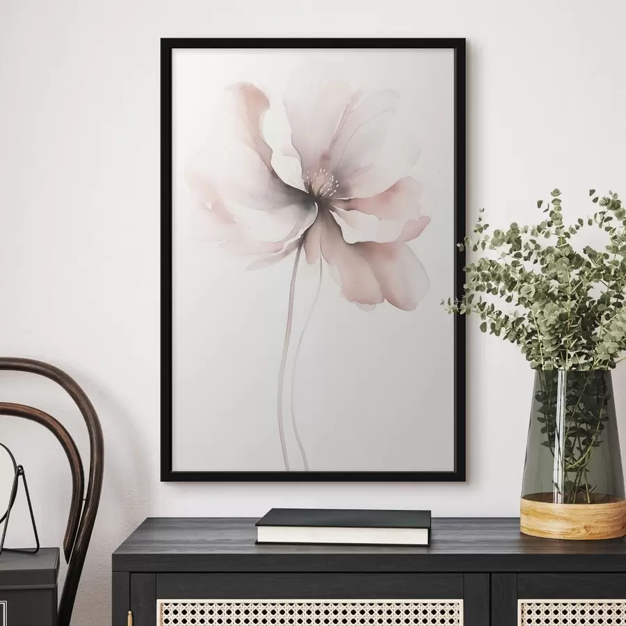 Fotobehang delicate bloem in waterverf f48073