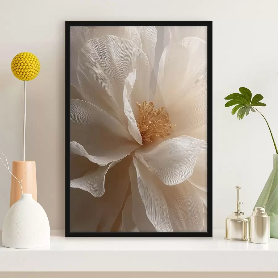 Fotobehang macro bloemcompositie in warme  tinten f48120