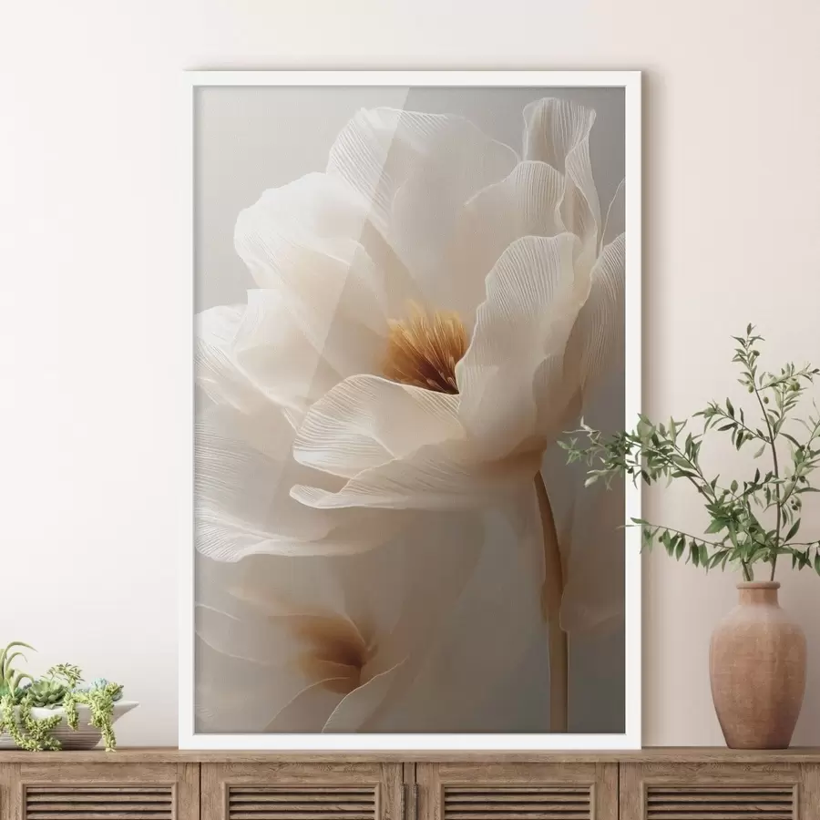 Fotobehang macro bloemcompositie in warme  tinten f48121