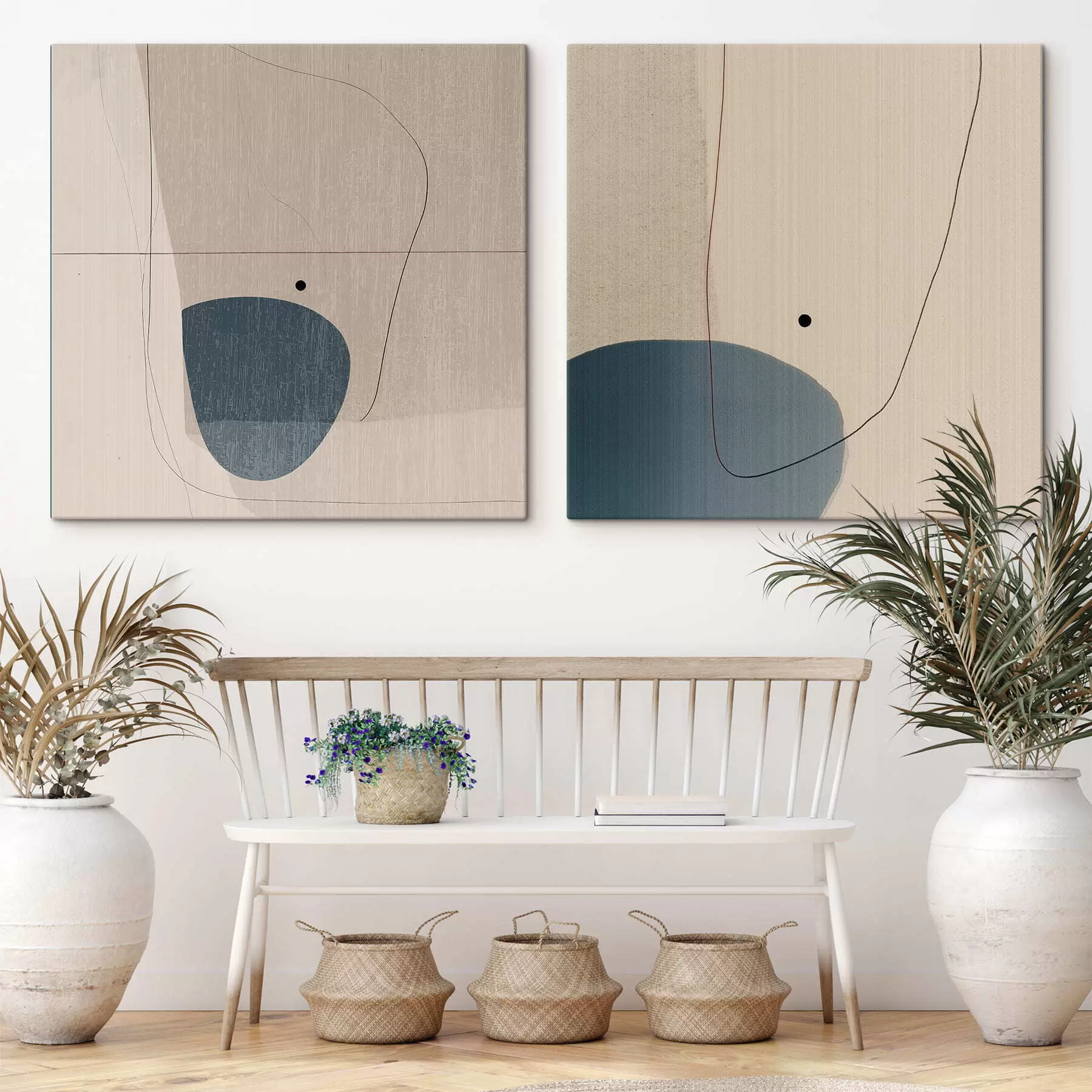  Schilderijen Minimalistisch abstract met lijn m30082