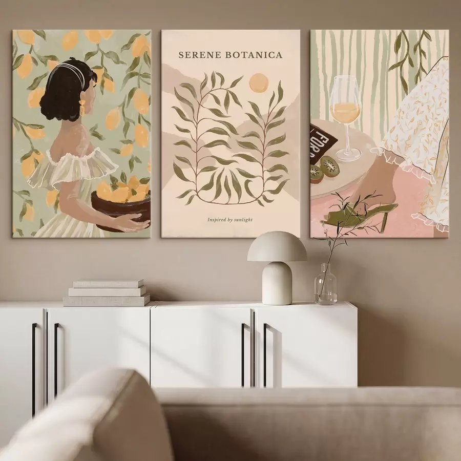  Schilderijen Vrouw met citroenen, poster en tafel m30098