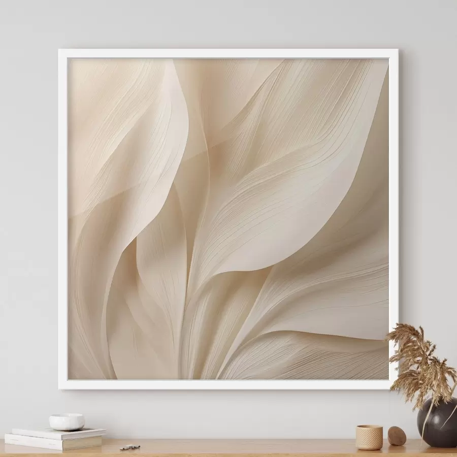 Fotobehang Abstracte beige vloeiende lijnen f48095