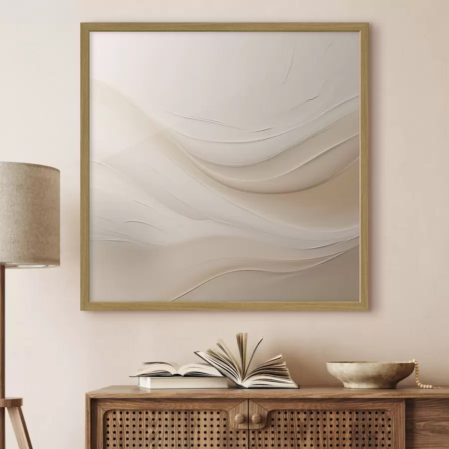 Fotobehang Minimaal lichtgekleurd golfpatroon f48097