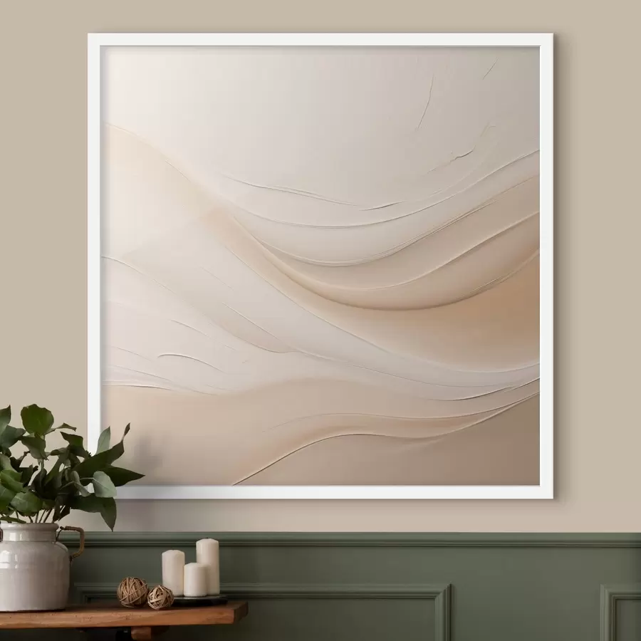 Fotobehang Minimaal lichtgekleurd golfpatroon f48097