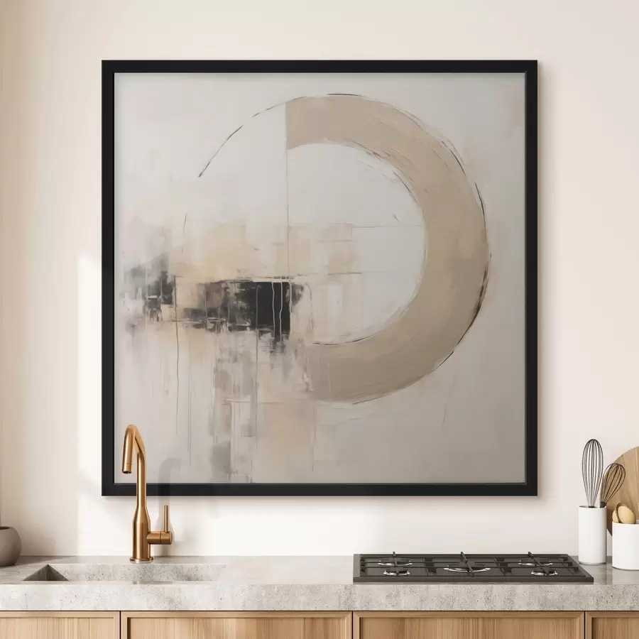 Fotobehang Abstracte cirkel met donker accent f48098