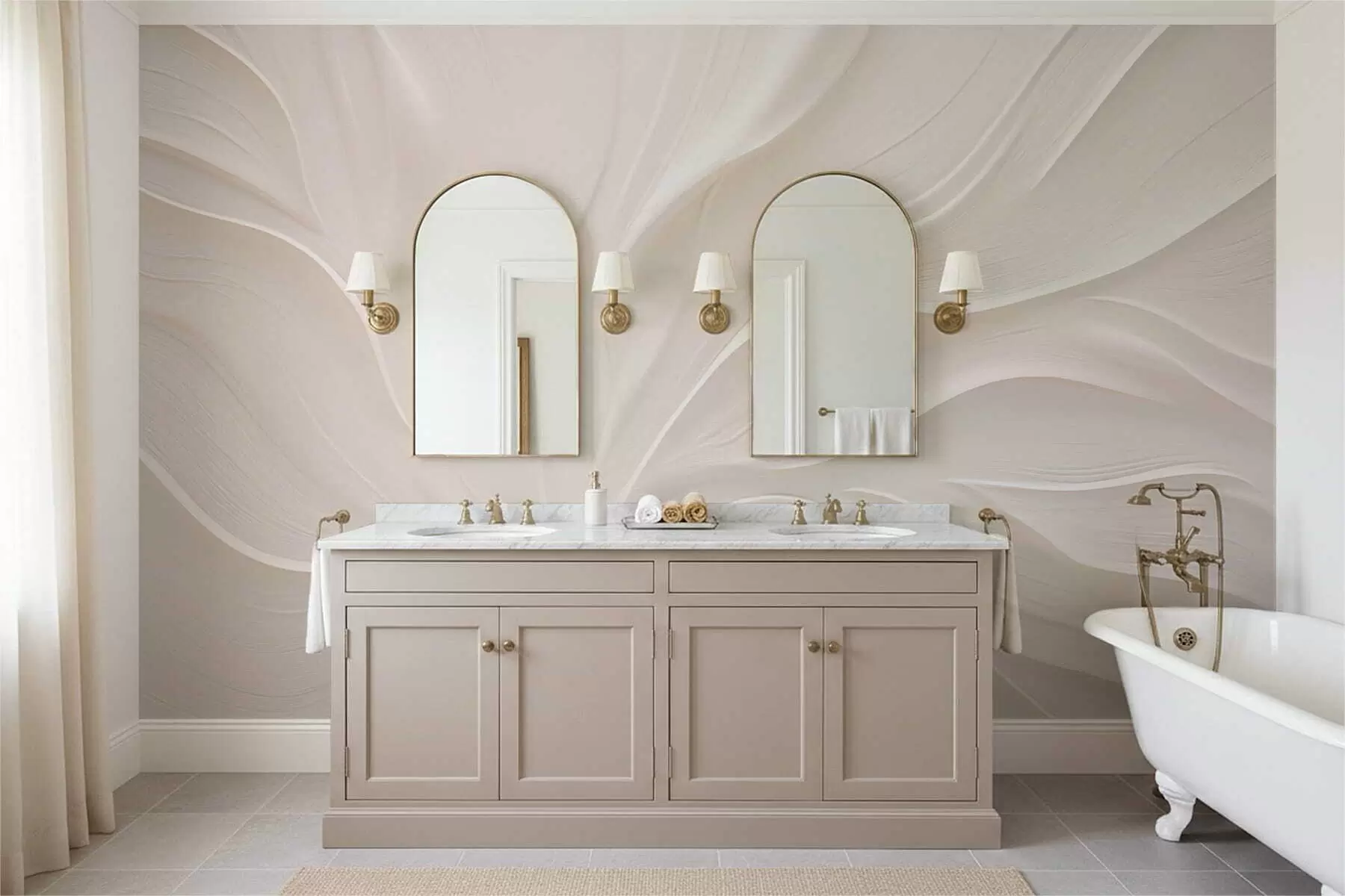 Fotobehang Delicate doorschijnende bladeren aan een tak w05267