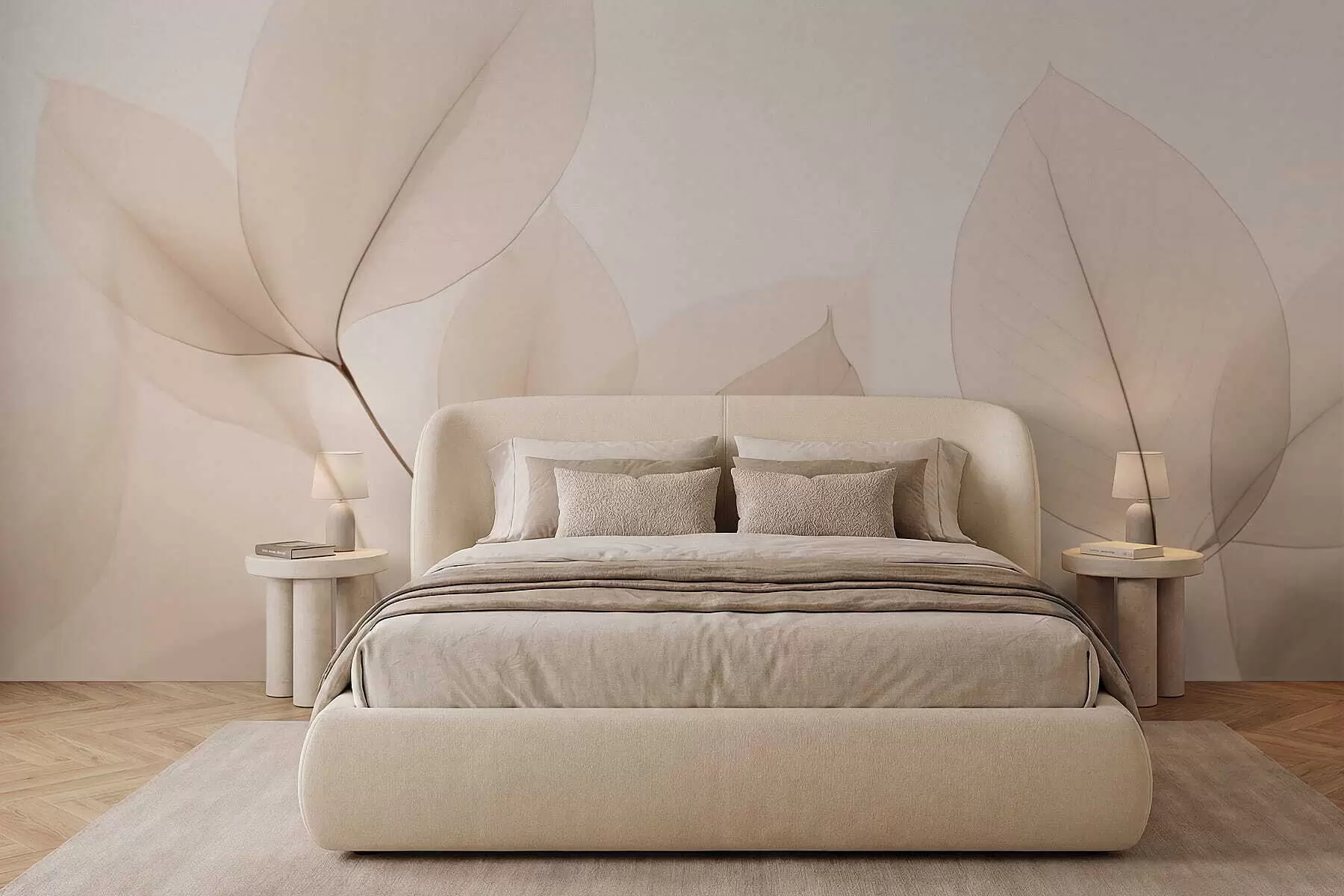 Fotobehang Witte bloem met fijne lijn w05268