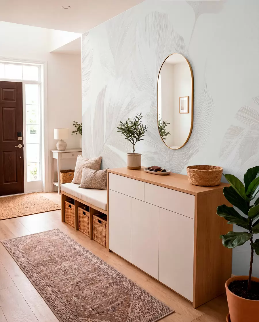 Fotobehang Zachte ivoorkleurige veren in melkachtige beige tinten w09563