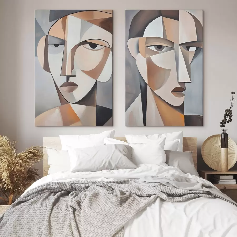  Schilderijen Moderne kubistische portretten  m30065