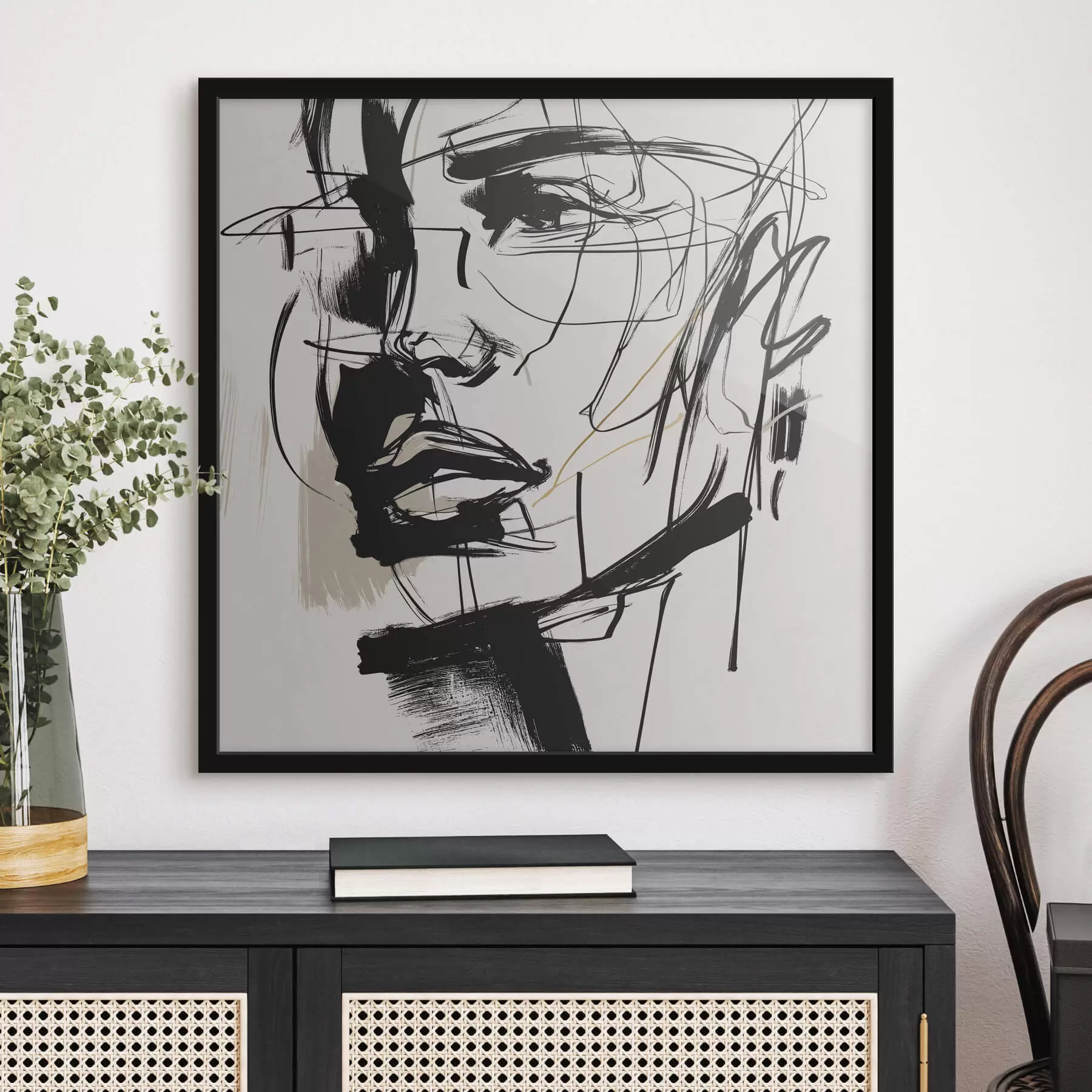 Fotobehang Minimalistische portretten van een man f48015