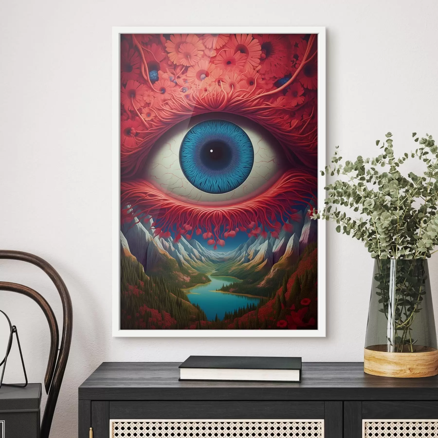 Fotobehang Psychedelisch oog f48144