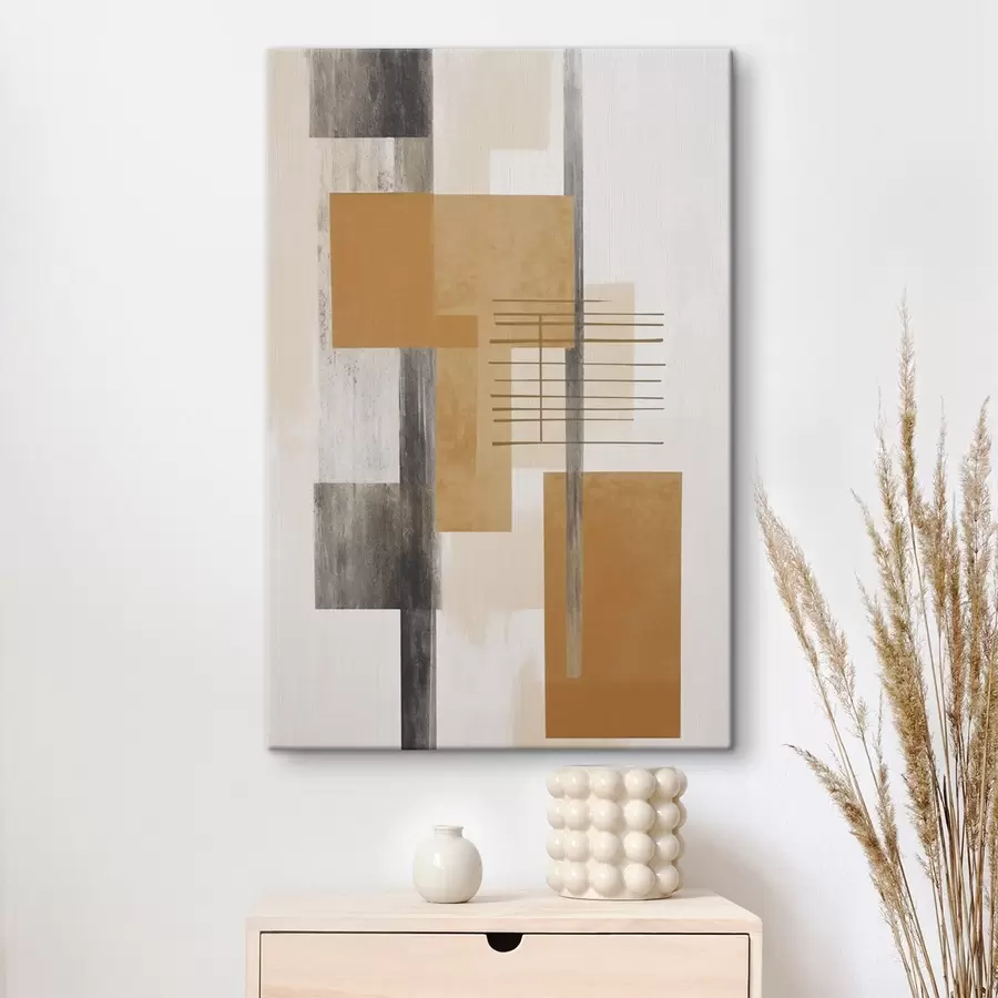  Schilderijen Abstractie met imitatie van versleten textuur s48159