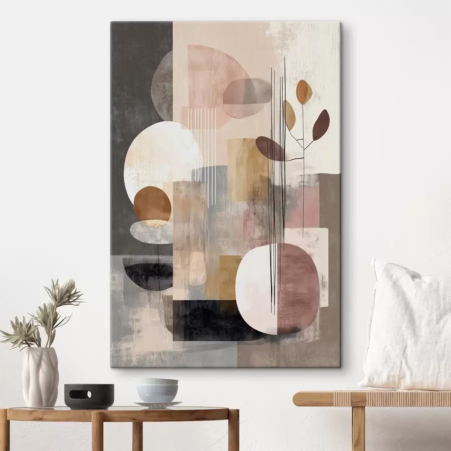  Schilderijen Collage met botanische elementen in een digitale schilderstijl s47981