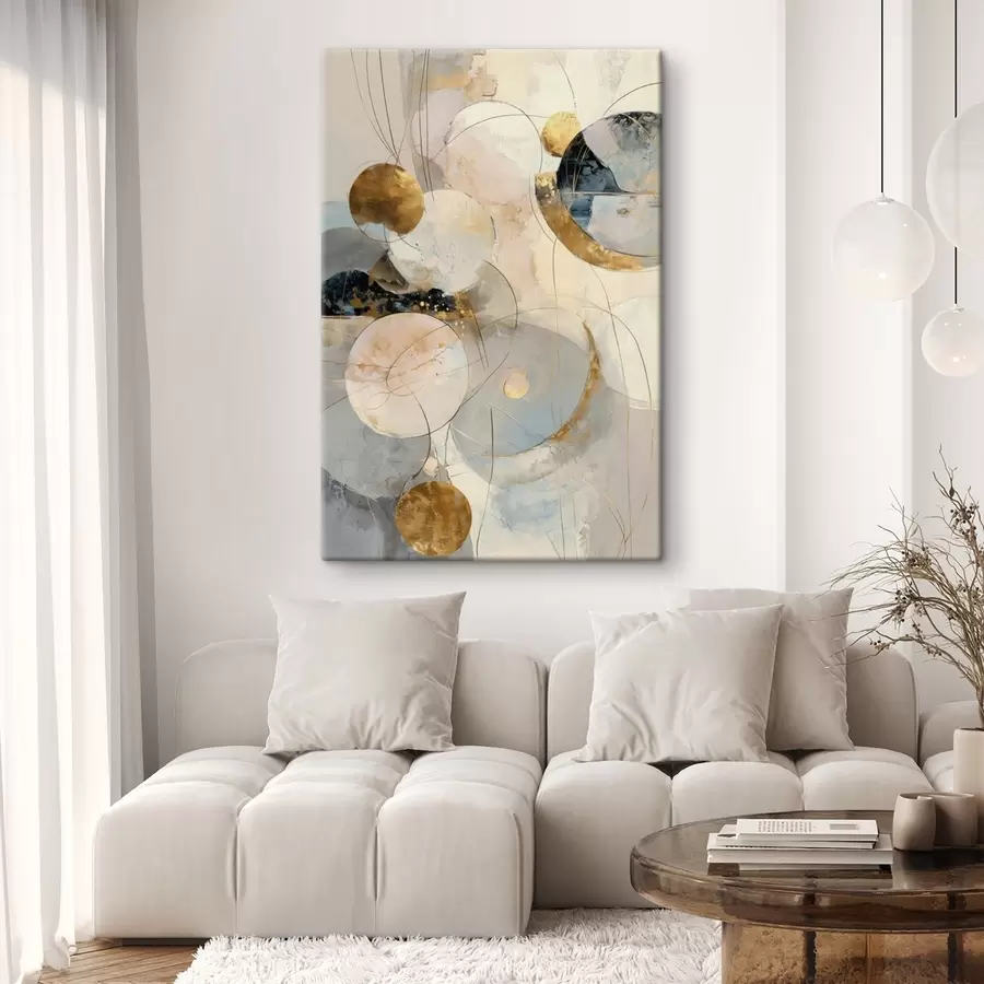  Schilderijen Harmonie van luchtkleuren en geometrische vormen in een minimalistische stijl s47986