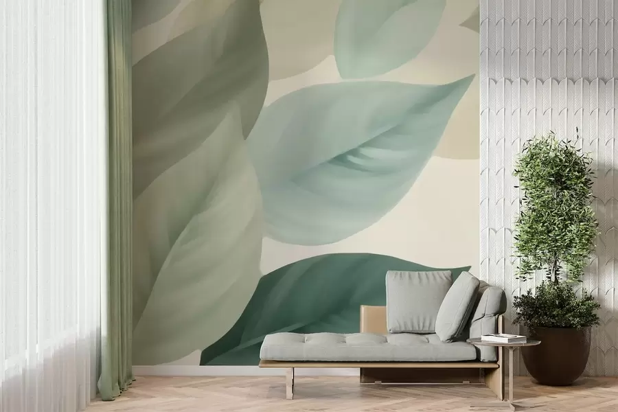 Fotobehang Grote bladeren w05107