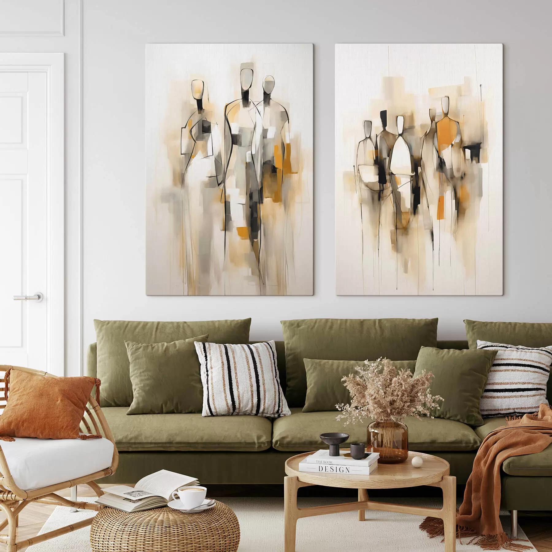  Schilderijen Abstracte silhouetten m30125