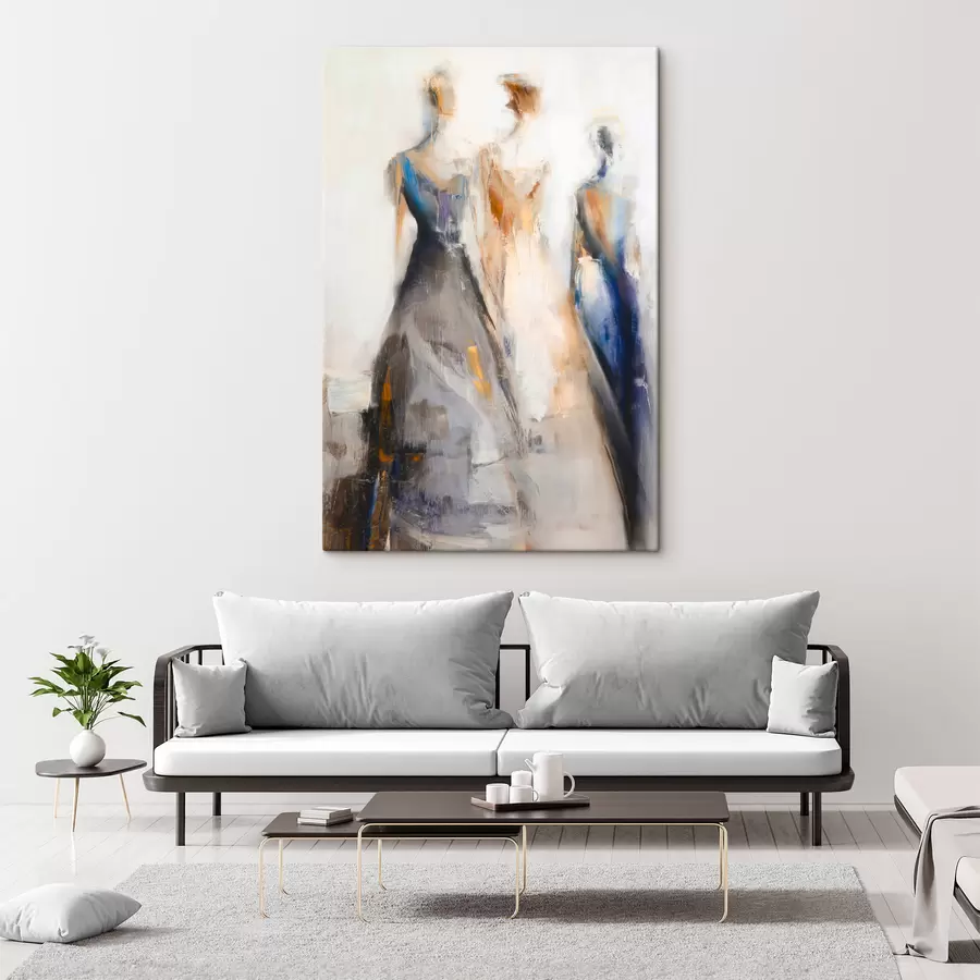  Schilderijen Elegante abstracte vrouwelijke silhouetten s48179